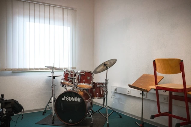 Unterrichtsraum für Schlagzeug in der Musikschule Polch