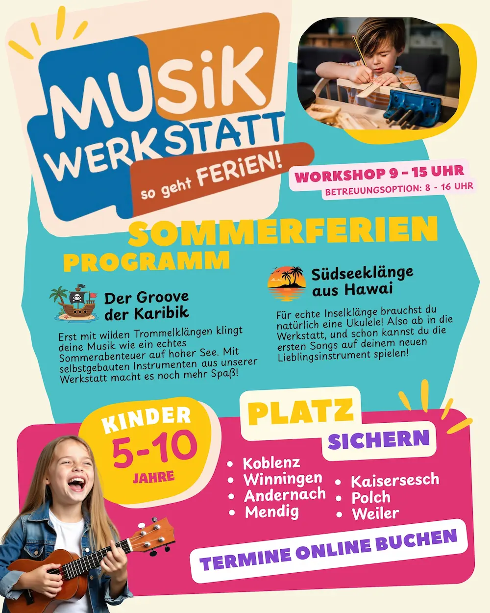 Flyer Musikwerkstatt Sommer 2026