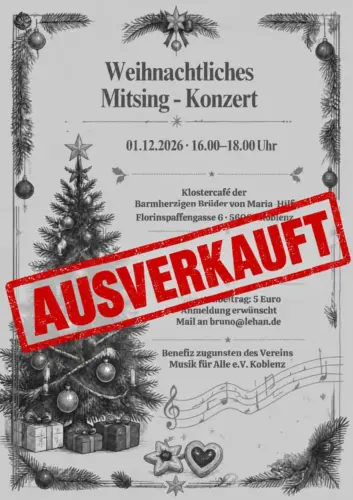 weihnachtliches mitsingkonzert ausverkauft